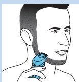 PHILIPS S9511/31 - Utilizar o acessório estilizador de barba sem pente - 1