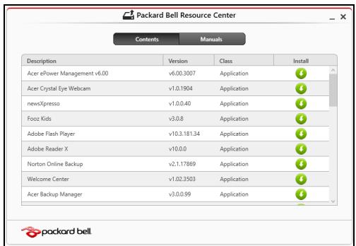 PACKARD BELL LV44HCG-32344G50MNWS - Stuurprogramma's en toepassingen opnieuw installereren - 3