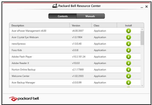 PACKARD BELL LV44HCG-32344G50MNWS - Stuurprogramma's en toepassingen opnieuw installereren - 2