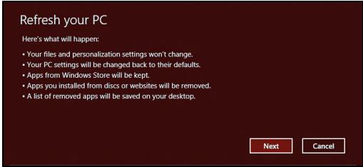 PACKARD BELL LV44HCG-32344G50MNWS - Testreszabott helyreállitás a Packard Bell Recovery Management segütségével - 2