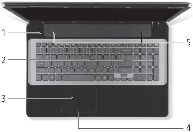 PACKARD BELL LV44HCG-32344G50MNWS - VUE supérieure - affichage - 2