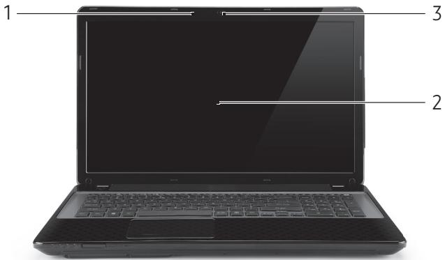 PACKARD BELL LV44HCG-32344G50MNWS - TOP VIEW - DISPLAY - 1