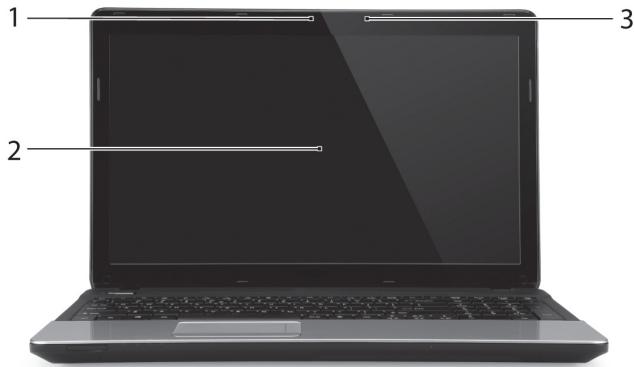 PACKARD BELL TE69KB-12506G1TMNSK - VUE supérieure - affichage - 1