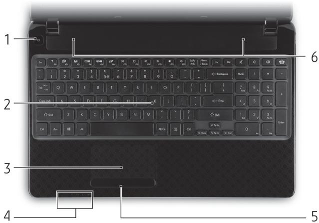 PACKARD BELL TV44HCG-B9606G75MNWB - VUE supérieure - affichage - 2