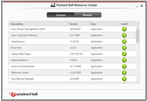 PACKARD BELL TV44HCG-B9606G75MNWB - Reinstalar controladores y aplicaciones - 2