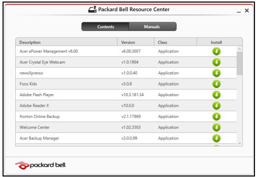 PACKARD BELL TV44HCG-B9606G75MNWB - Réinstaller les pilotes et les applications - 2