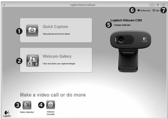 LOGITECH C270 - Lär dig mer om programmet Logitech Webcam - 1