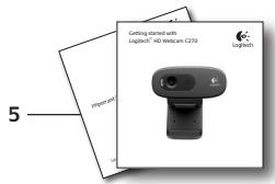 LOGITECH C270 - Med dit Logitech HD Webcam c270 kan du.fore HD 720p-videoamtaler. - 3