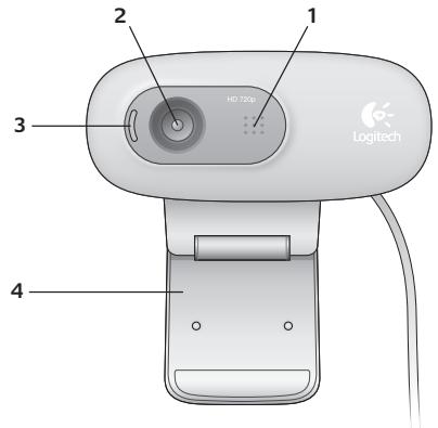 LOGITECH C270 - Finjustera webbkameran under ett videosamtal - 4