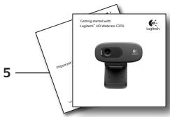 LOGITECH C270 - Sintonizar a sua webcam Web durante una chamada de video - 5