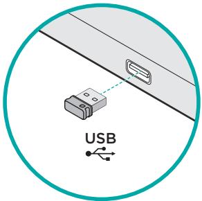 LOGITECH T650 - Plug in the receiver - 1