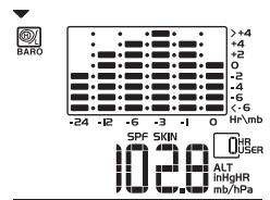 GEONAUTE STATION METEO WS900 - Zone de visualisation du baromètre - 1