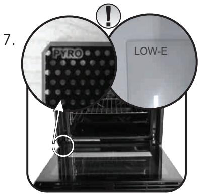 ROSIERES RFCR93RB,  RFCR93PN - REMOVAL AND CLEANING OF THE GLASS DOOR - 6