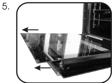 ROSIERES RFCR93RB,  RFCR93PN - REMOVAL AND CLEANING OF THE GLASS DOOR - 2