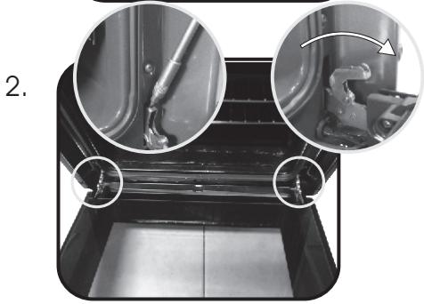 ROSIERES RFCR93RB,  RFCR93PN - REMOVAL AND CLEANING OF THE GLASS DOOR - 3