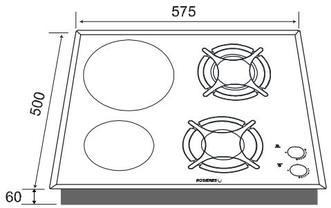 ROSIERES RTT64FCAV,  RTT64FCFAV - Encastrement : - 2