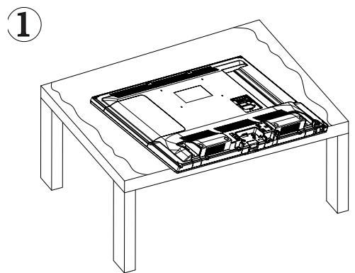 ESSENTIELB 43UHD-F600SM - Assemblage du pied - 1