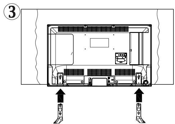 ESSENTIELB 43UHD-F600SM - Assemblage du pied - 3