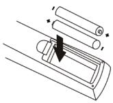 ESSENTIELB 43UHD-F600SM - Insertion des PILES - 2