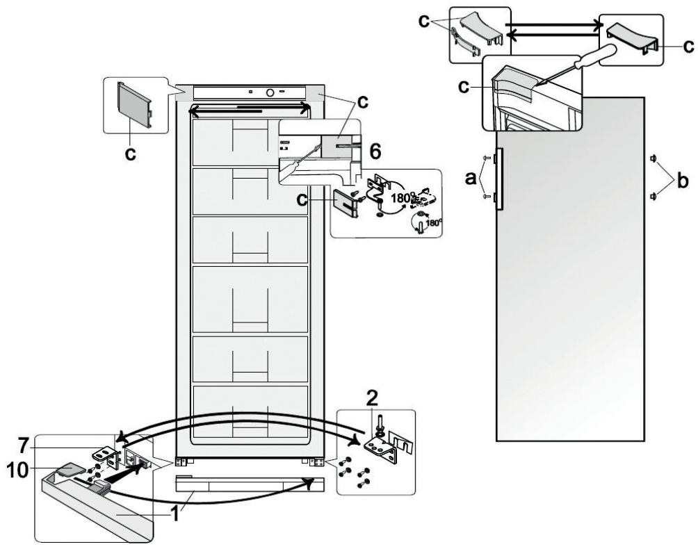 ESSENTIELB ECAV165-60B1 - Inversion du sens d'ouverture de la porte - 1