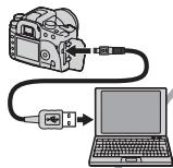SONY ALPHA 100 - Raccordement de l'appareil à l'ordinateur (page 106) - 1