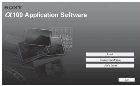 SONY ALPHA 100 - Accendere il computer ed insere il CD-ROM (in dotazione) nel drive del CD-ROM. - 1