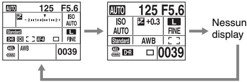 SONY ALPHA 100 - Cambiamento del display di informazioni sulla registrazione - 2
