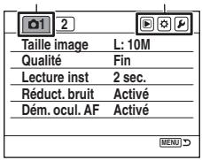 SONY ALPHA 100 - Utilisation des paramètres du menu - 2