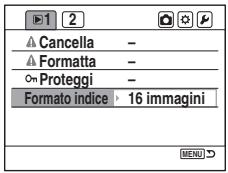 SONY ALPHA 100 - Selezionare l'opzione desiderata / sul dispositivo di controllo e poi premere il centro del dispositivo di controllo. - 1