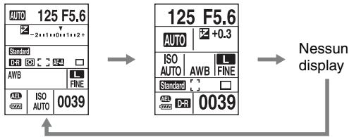SONY ALPHA 100 - Cambiamento del display di informazioni sulla registrazione - 4