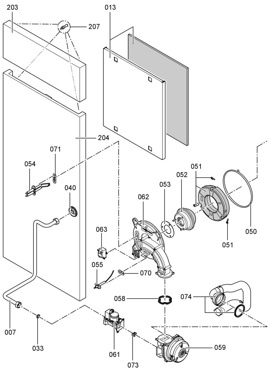 VIESSMANN VITODENS 333 - Listes des pieces détachées (suite) - 1
