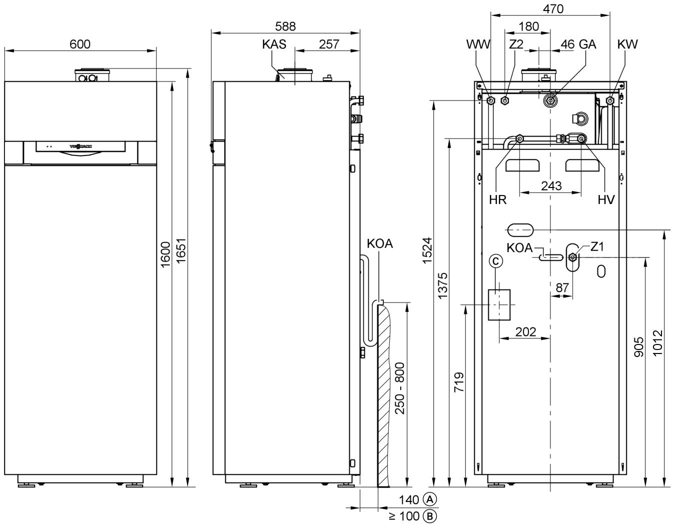 VIESSMANN VITODENS 333-F - éristiques techniques (suite) - 1