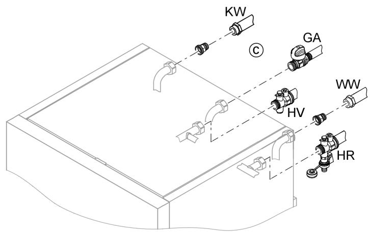 VIESSMANN VITODENS 333-F - Travaux préparatoires à l'installation dans le gros oeuvre avec l'ensemble de raccordement Réf. 7199 506 - 2