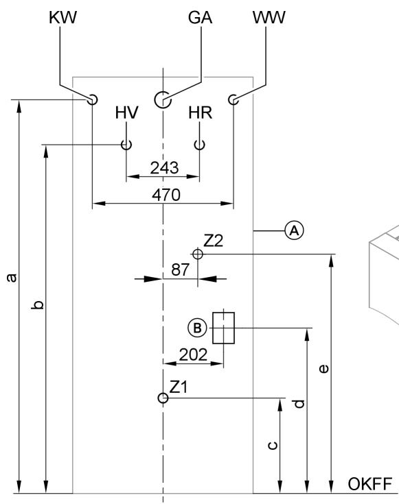 VIESSMANN VITODENS 333-F - Travaux préparatoires à l'installation dans le gros oeuvre avec l'ensemble de raccordement Réf. 7199 506 - 1