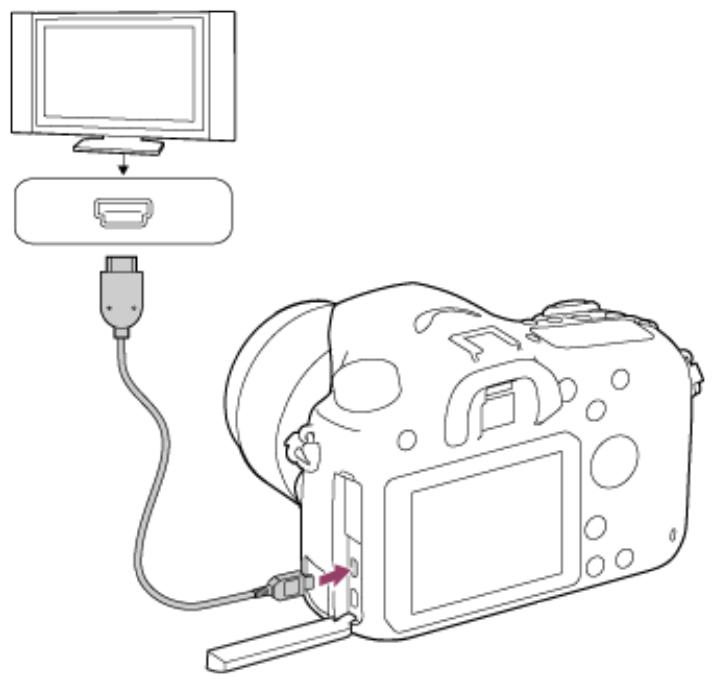 SONY ALPHA 68 - [181] Comment utiliser | Visualisation | Visualisation d'images sur un téléviseur Visualisation d'images sur un téléviseur HD - 1