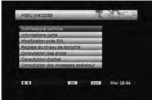MELICONI TELEFUNKEN TFSHD 2000 B - Utilisation d'une carte d'accès conditionnel : système d'accès conditionnel intégré Viaccess - 1