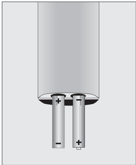 GRUNDIG 22VLE8120BF - Insertion des piles dans la télécommande - 1