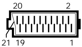 GRUNDIG ST 55 800 - Disposizione dei contatti nella presa EURO-AV - 1