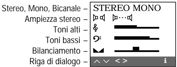 GRUNDIG ST 55 800 - Richiamare il menu Audio - 1
