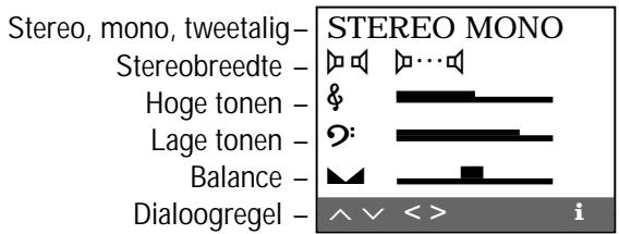 GRUNDIG ST 55 800 - Audio-menu opropen - 1