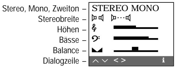 GRUNDIG ST 55 800 - Audio-Menu aufrufen - 1