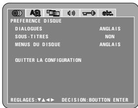 DENON A11 - Lorsque "Préférence disque" est sélectionnée - 1