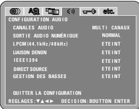 DENON A11 - Lorsque "Configuration audio" est sélectionnée - 1