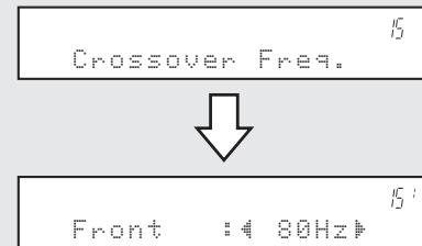 DENON AVR-391 - Utilice  para seleccionar "Crossover Freq." y pulse ENTER. - 1