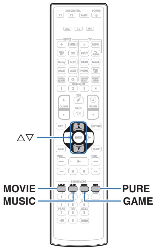 DENON AVR-X6200W, AVR-X6300H, AVRX6200W - Sélection d'un mode d'écoute - 1
