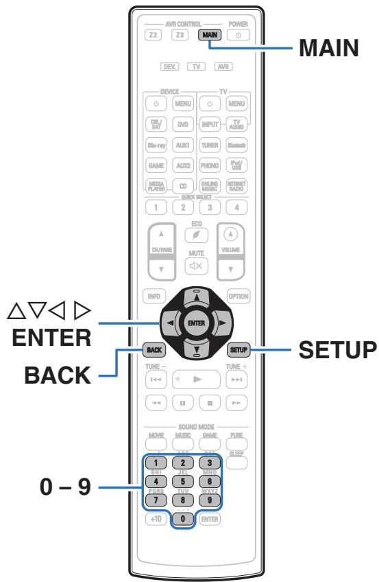DENON AVR-X6200W, AVR-X6300H, AVRX6200W - Plan du menu de l'interface graphique - 1