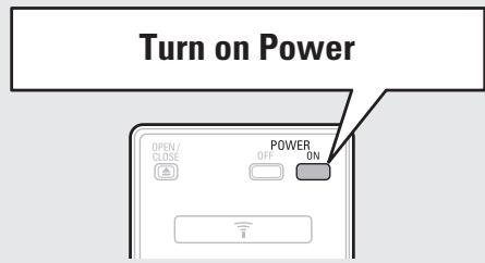 DENON DBP-1611UD - 2) Turn on power - 3