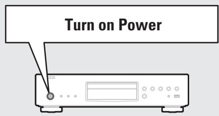 DENON DBP-1611UD - 2) Turn on power - 2