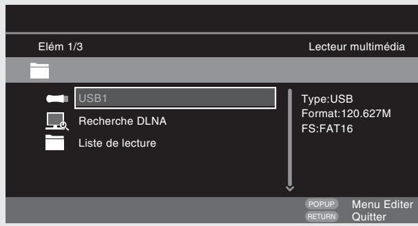 DENON DBP-2012UD - Sélectionnez un liste de lecture sur lequel un fichier à dire est stocké avec . - 1