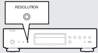 DENON DBP-2012UD - Appuyez sur RESOLUTION en fonction de la résolution du téléviseur connecté (page 25). - 2
